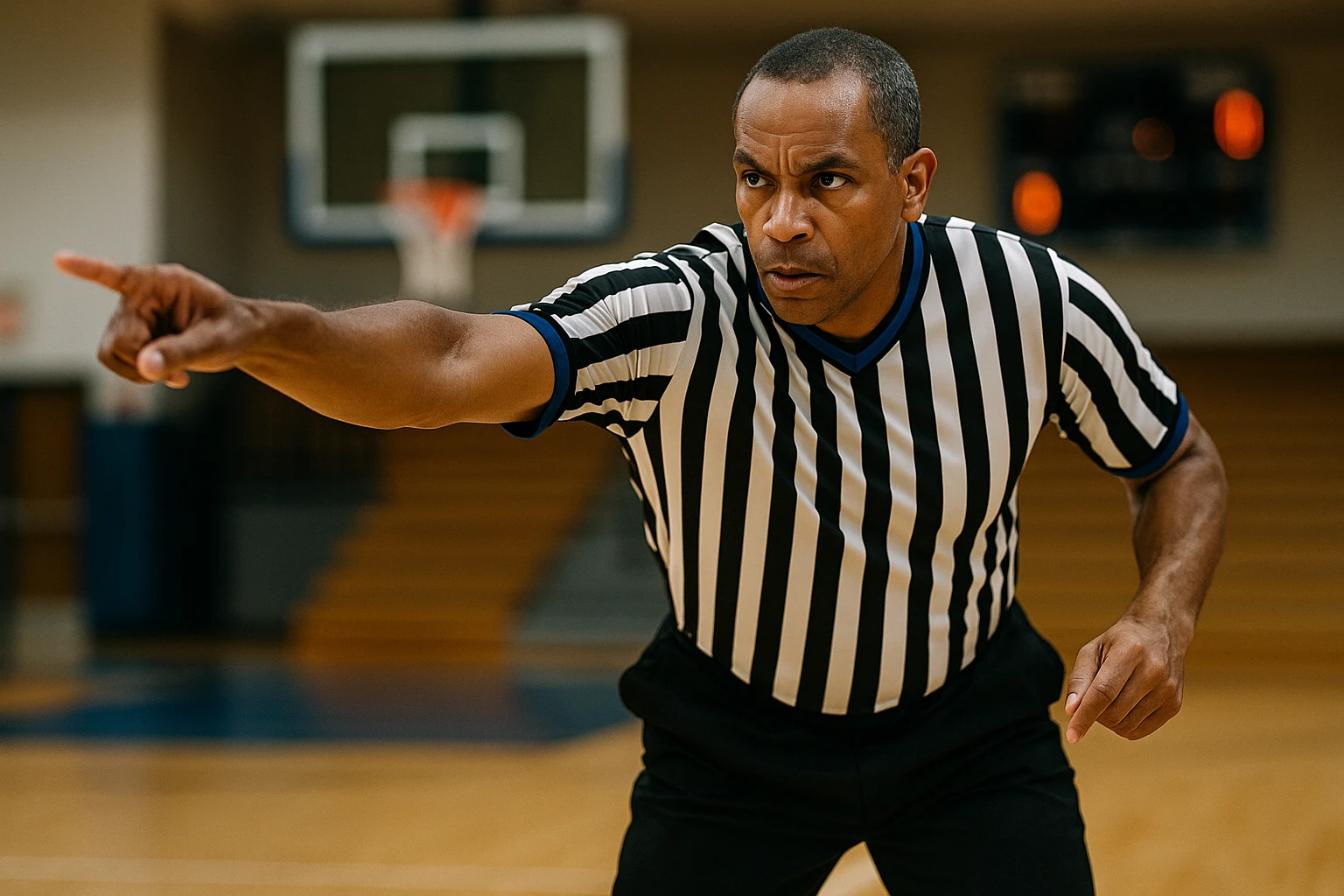 Basketball Officials in Action