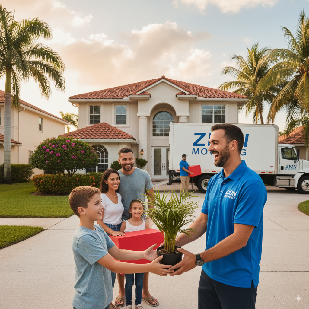 Professional moving team